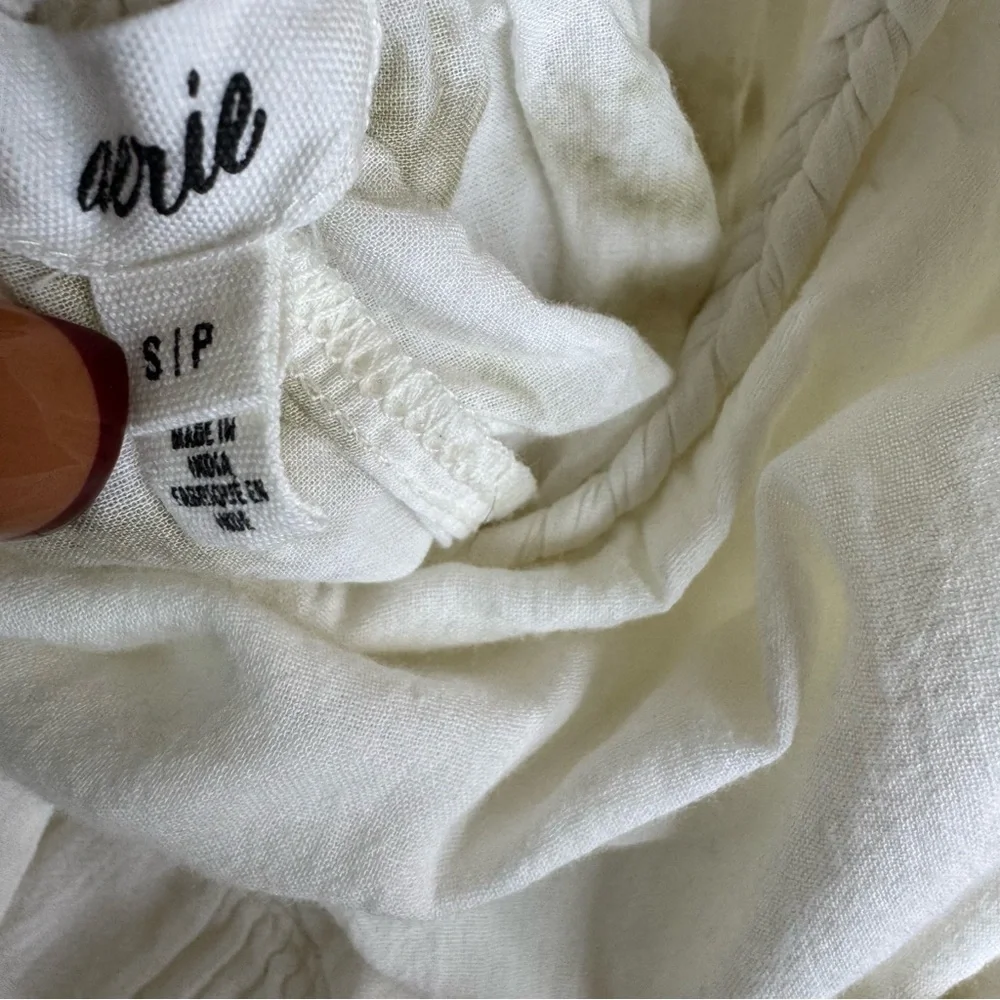 Aerie Tie Dye White Maxi Dress